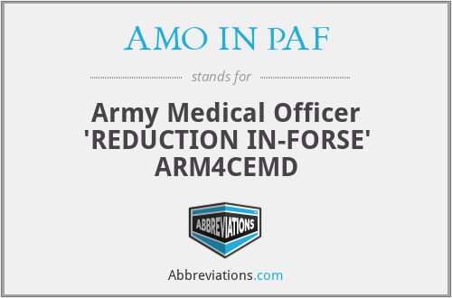 What does AMO IN PAF stand for?